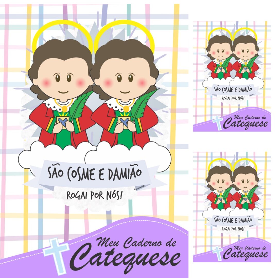 CAPA DE CADERNO - COSME E DAMIÃO