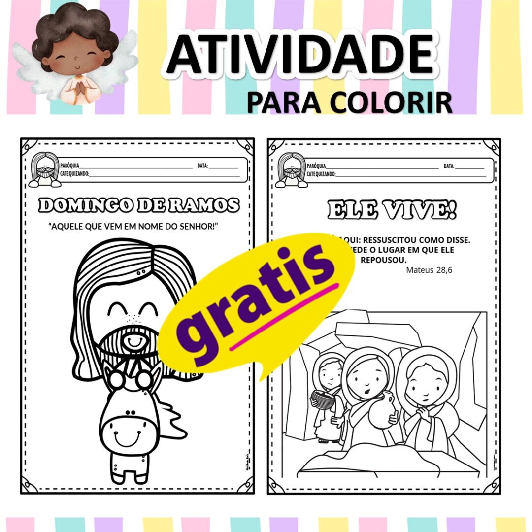 ATIVIDADE QUARESMA- COLORIR - GRATIS
