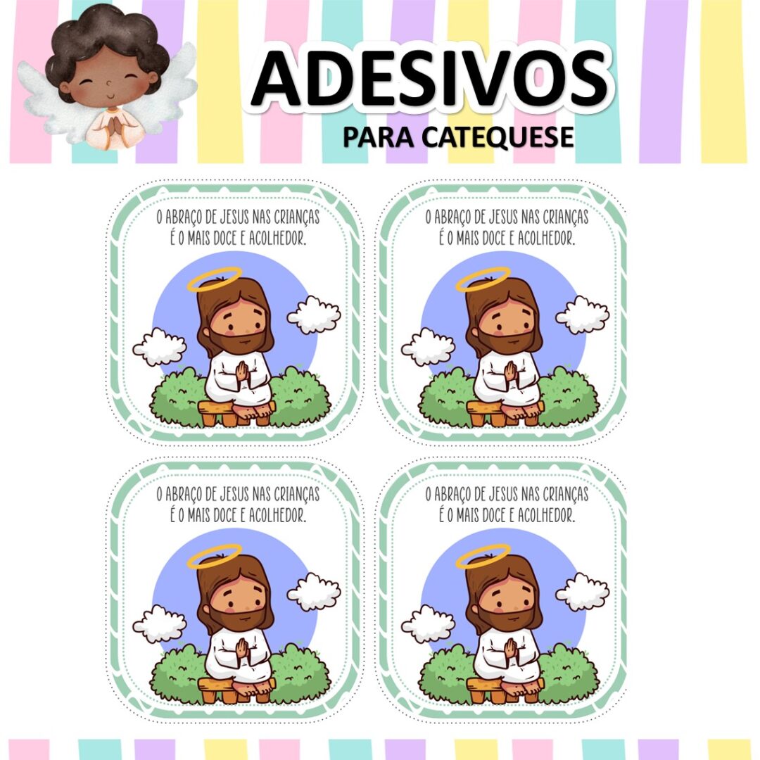 ADESIVOS - JESUS  INCENTIVOS PARA CATEQUESE