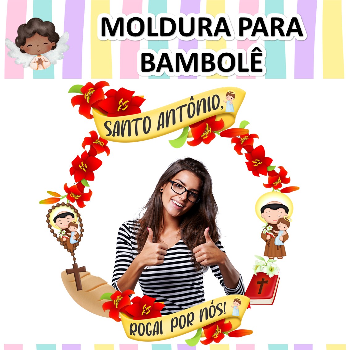 MOLDURA PARA BAMBOLÊ- SANTO ANTÔNIO – Aleluia Kids – Catequese que ...