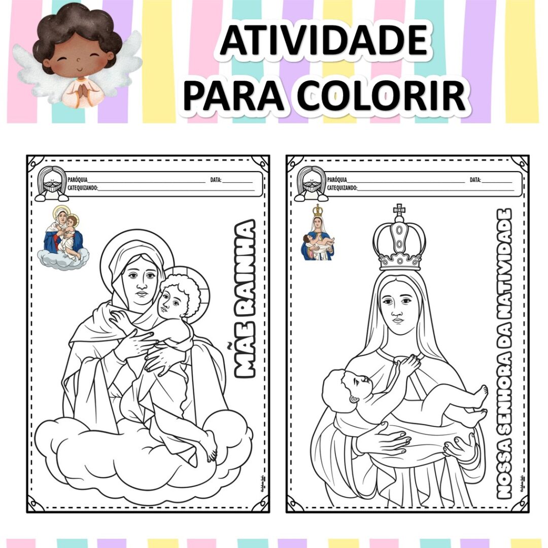 ATIVIDADE PARA PINTURA- NOSSA SENHORA