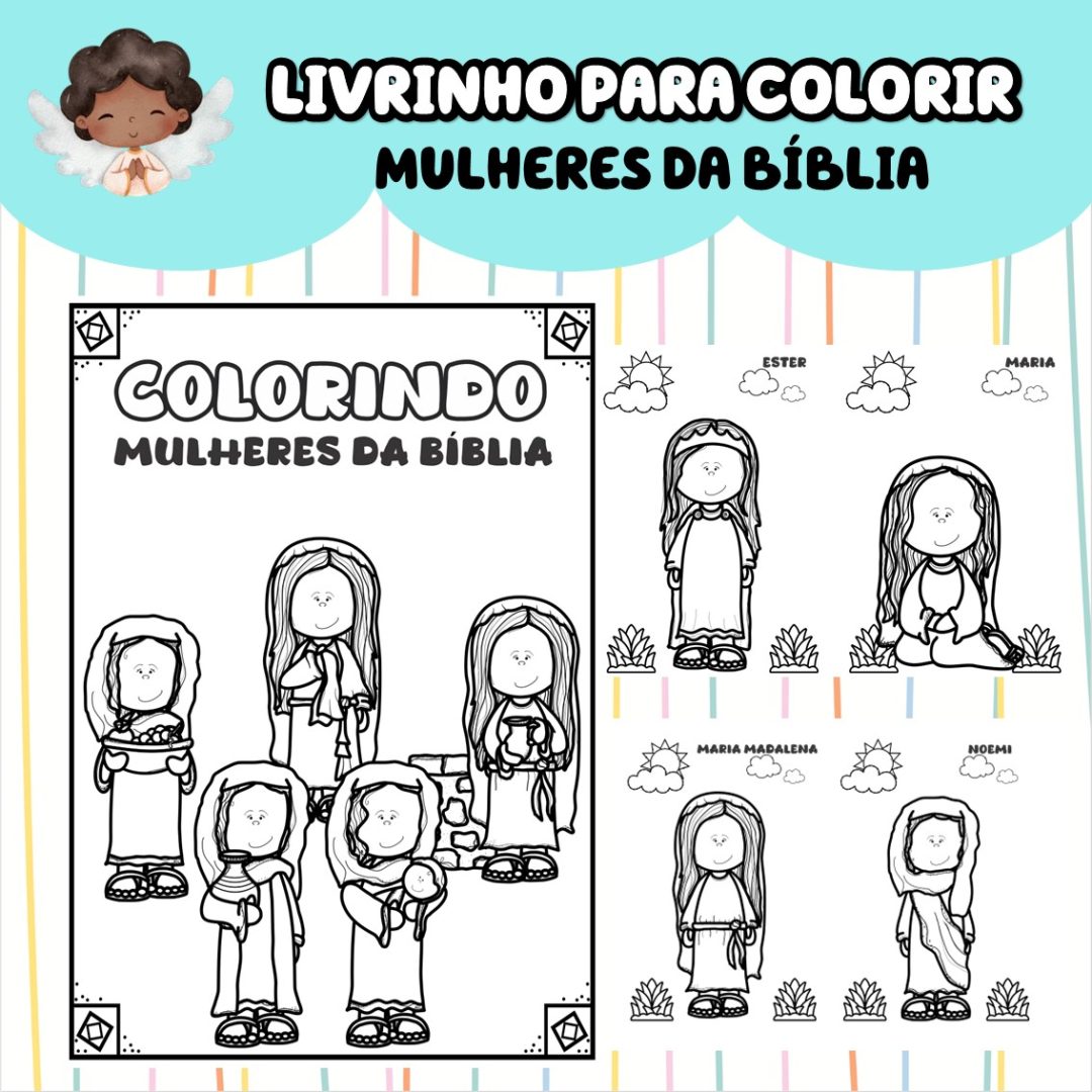 LIVRINHO PARA COLORIR - MULHERES DA BÍBLIA