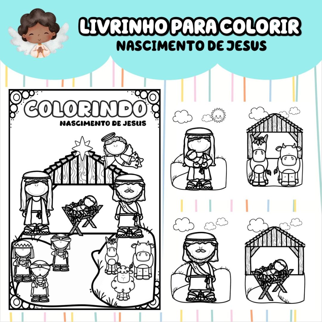 LIVRINHO PARA COLORIR - NASCIMENTO DE JESUS