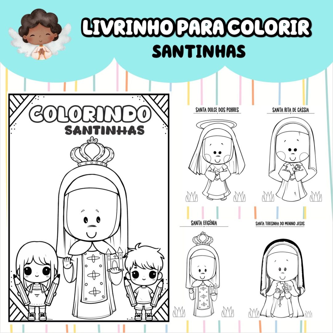 LIVRINHO PARA COLORIR- SANTINHAS