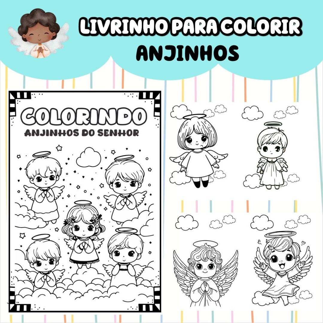 LIVRINHO PARA COLORIR - ANJINHOS