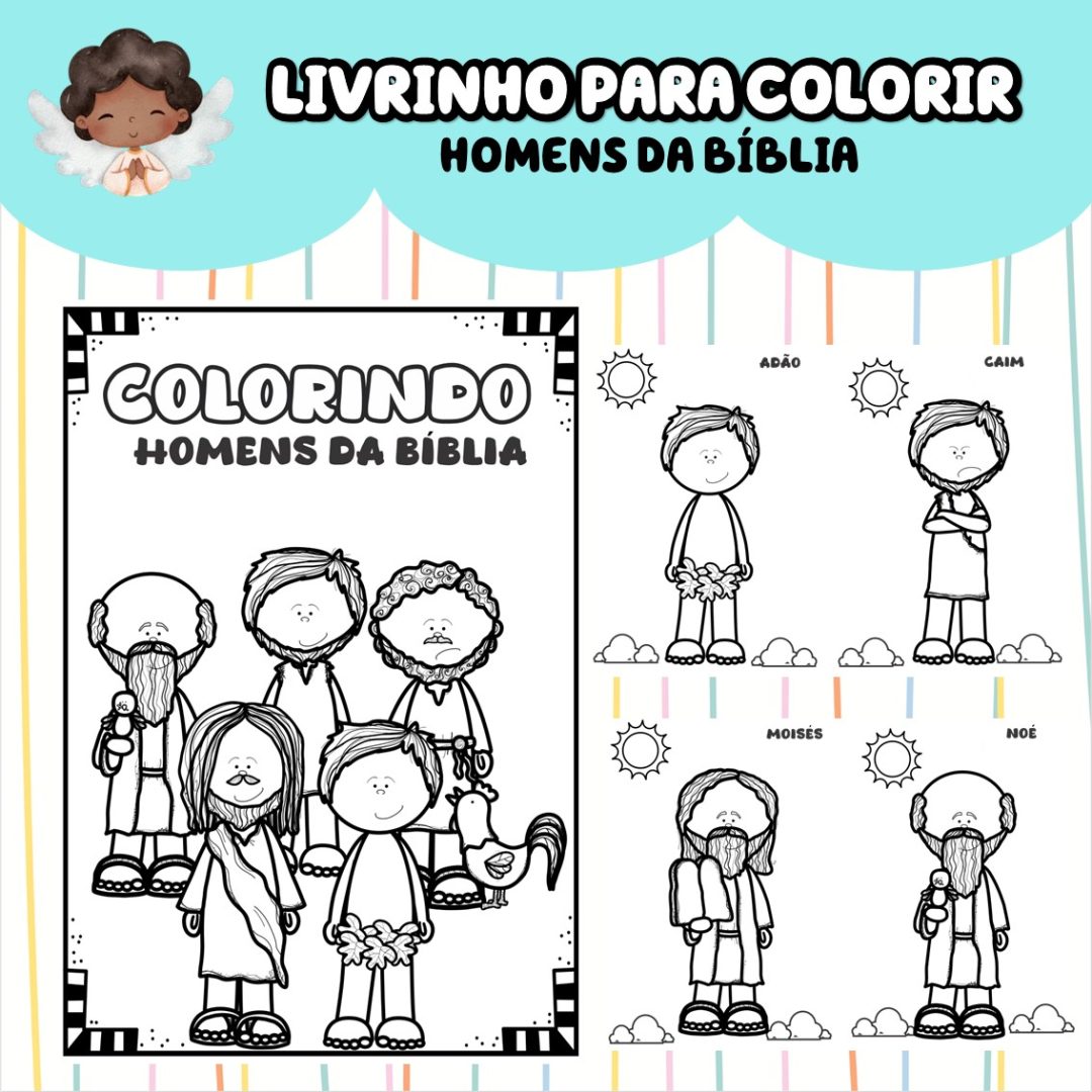 LIVRINHO PARA COLORIR - HOMENS DA BÍBLIA