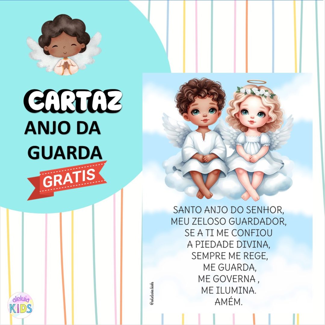 CARTAZ -  ORAÇÃO DO ANJO DA GUARDA