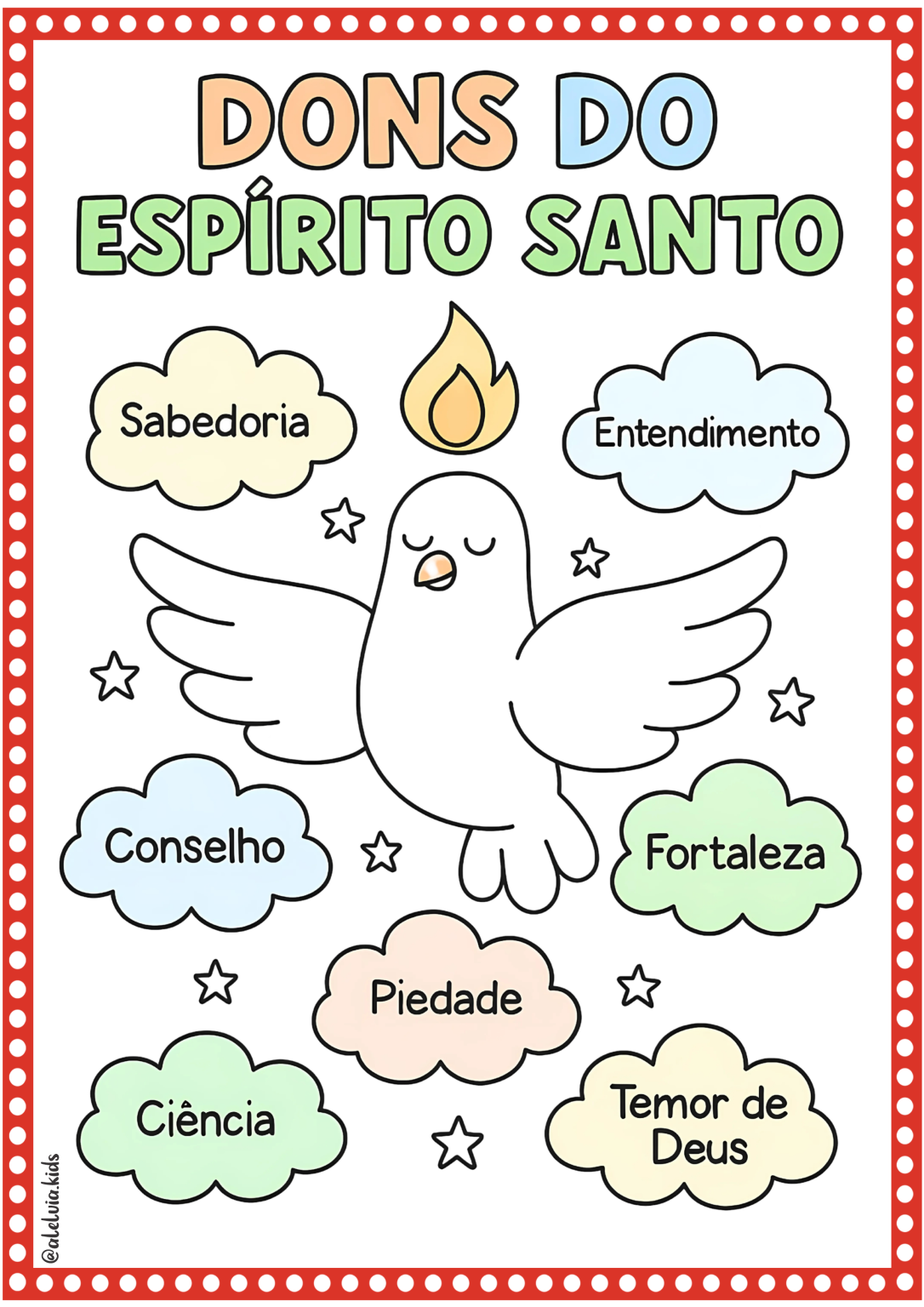 CARTAZ DONS DO ESPÍRITO SANTO – Aleluia Kids – Catequese que Encanta e ...