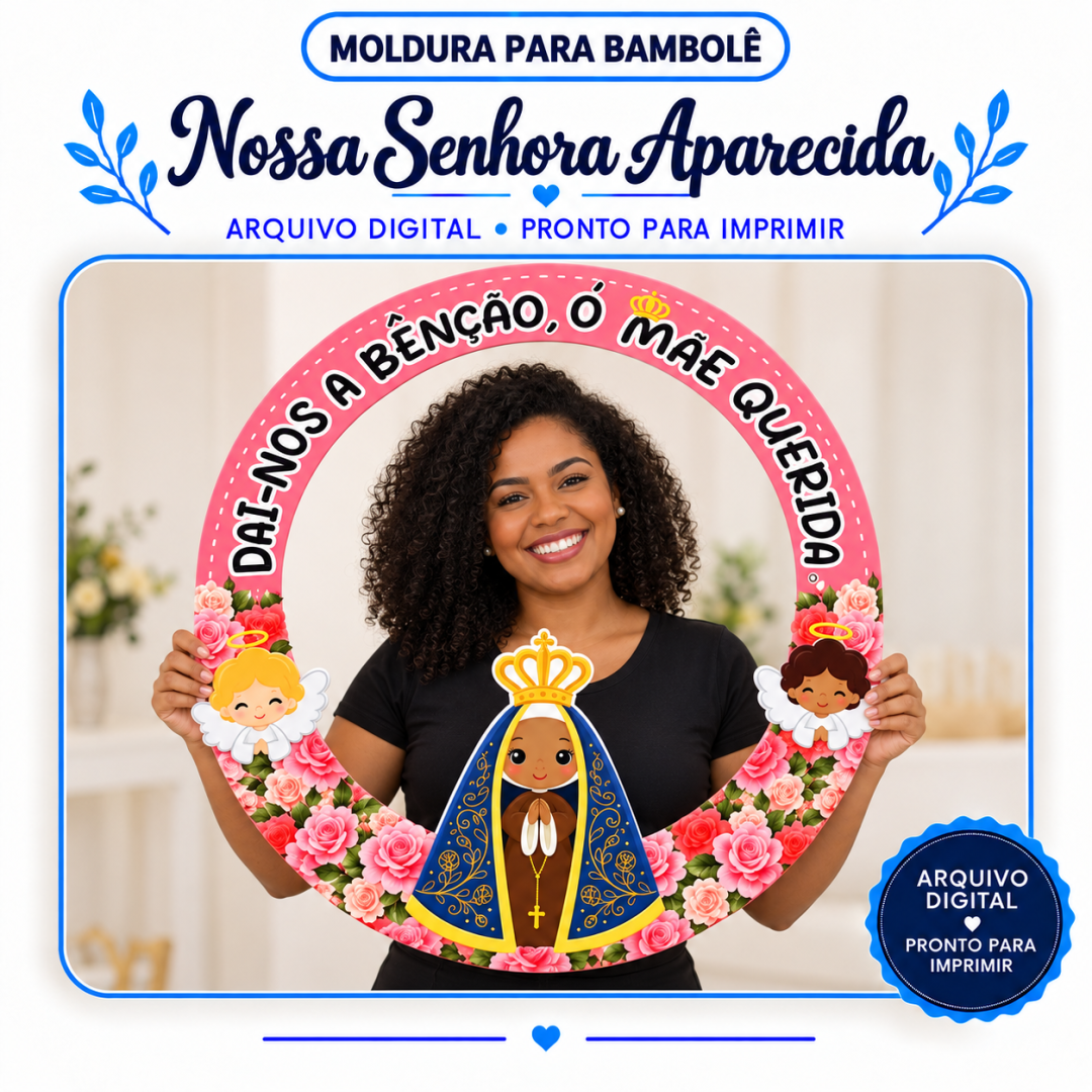 MOLDURA PARA BAMBOLÊ- NOSSA SENHORA APARECIDA