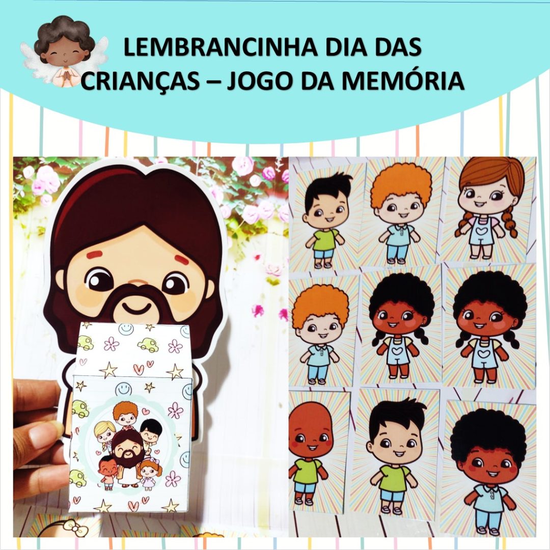 LEMBRANCINHA JOGO DA MEMÓRIA  - JESUS E CRIANÇAS