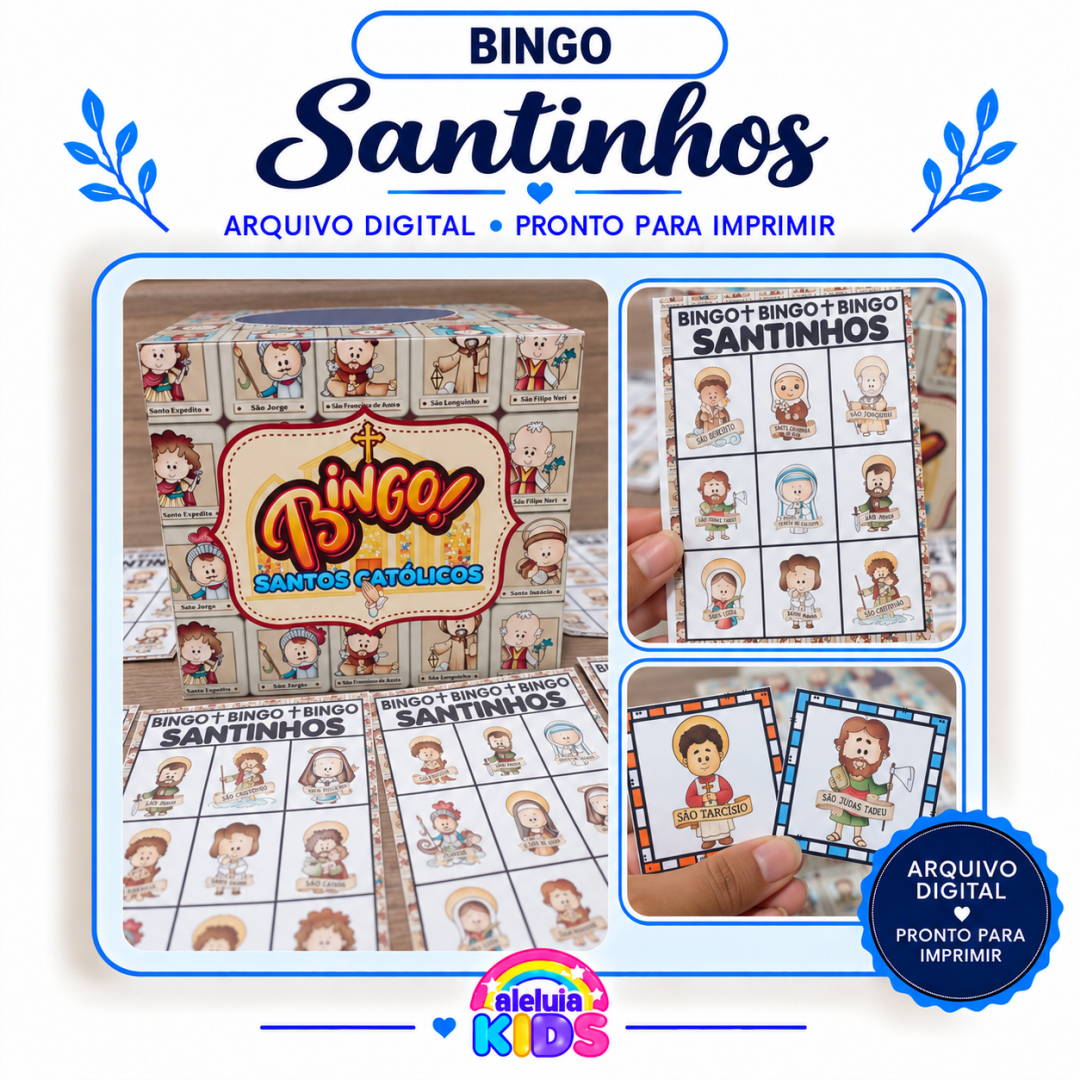 BINGO SANTINHOS -  CARTELA COM IMAGENS