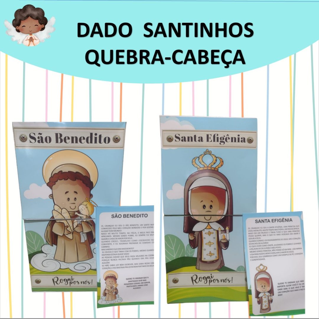 DADO SANTINHOS QUEBRA-CABEÇA