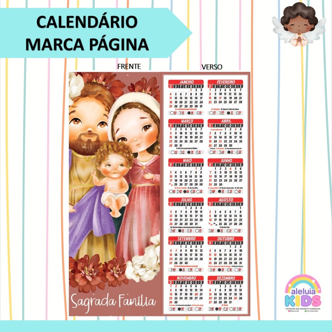 CALENDÁRIO/MARCA PÁGINA SAGRADA FAMÍLIA