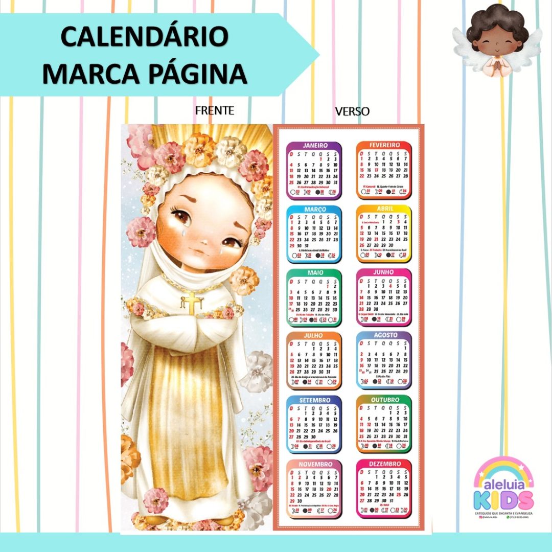 CALENDÁRIO/MARCA PÁGINA NOSSA SENHORA DA SALETTE