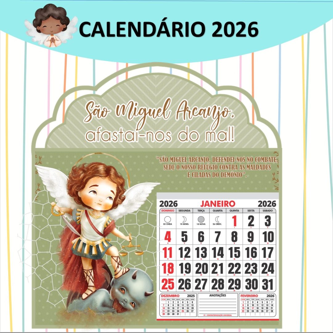 CALENDÁRIO SÃO MIGUEL 2026