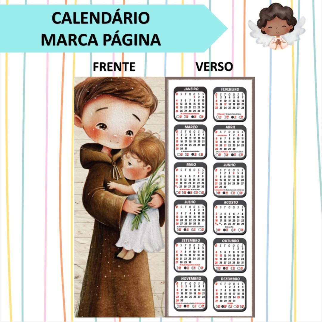 CALENDÁRIO/MARCA PÁGINA SANTO ANTÔNIO