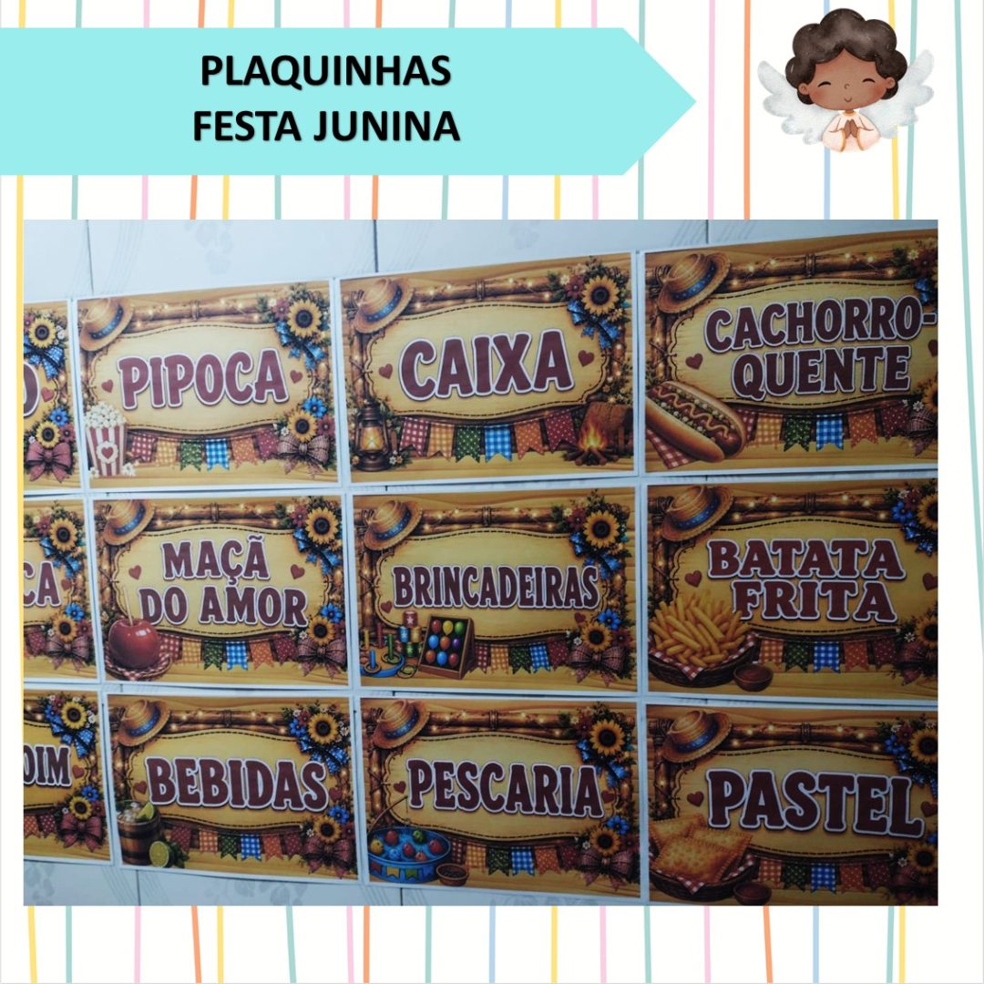 PLAQUINHAS FESTA JUNINA