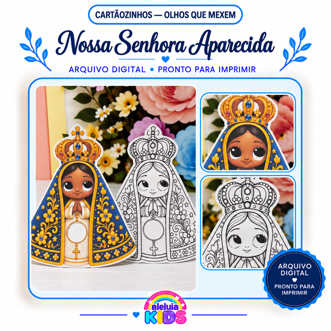 CARTÃOZINHO NOSSA SENHORA APRARECIDA - OLHOS QUE MEXEM