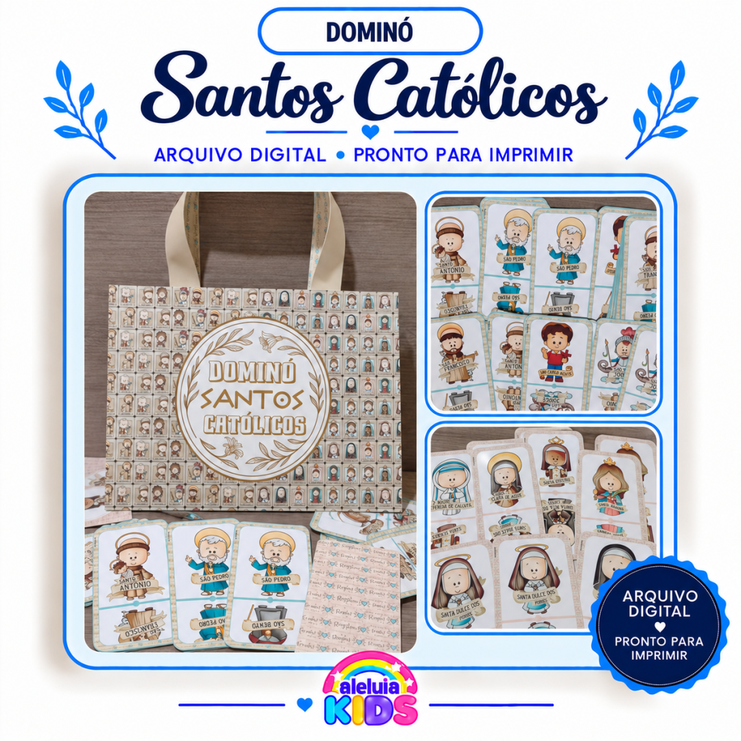 DOMINÓ SANTOS E SANTAS CATÓLICOS