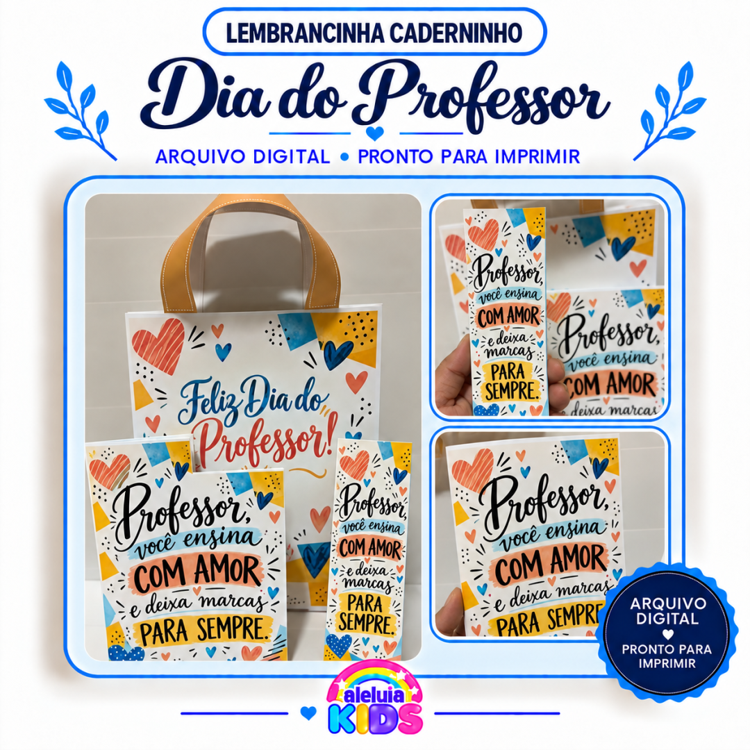 CADERNINHO DIA DO PROFESSOR – PROFESSOR VOCÊ ENSINA COM AMOR